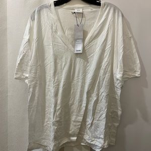 KOTN Women’s White V-Neck Tee - Size XL NWT 100% Cotton